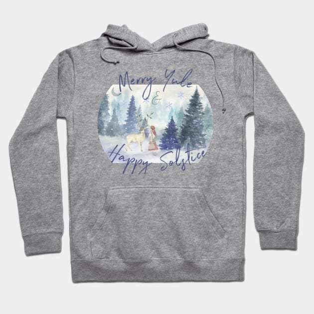 Merry Yule and Happy Solstice Hoodie by Dizzy Lizzy Dreamin